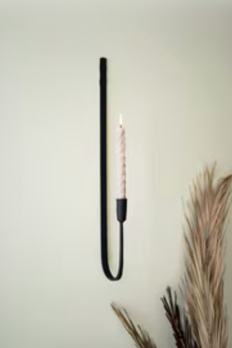 Forged-Iron Single Taper Wall Sconce