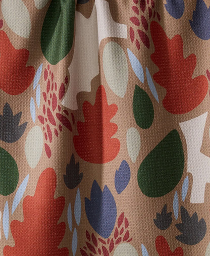 Cut Out Leaves  Mocha Tea Towel