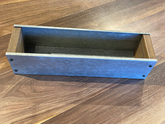 Galvanized/Wood Rectangle Container