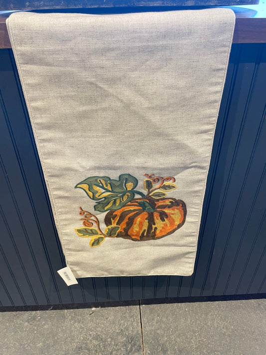 Embroidered Pumpkin Runner