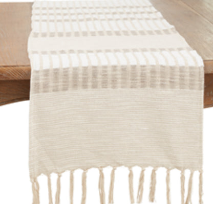 Woven Striped Table Runner