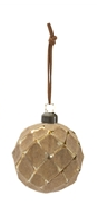 Cream Glass Ornament
