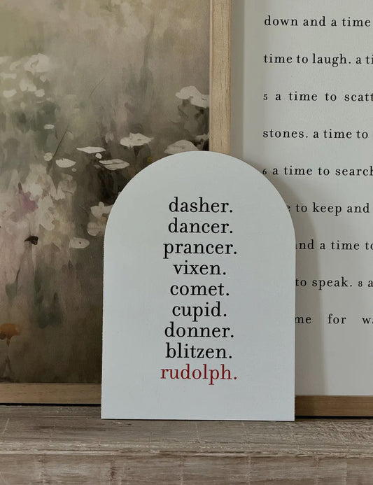 11”x15” Reindeer Names Arch