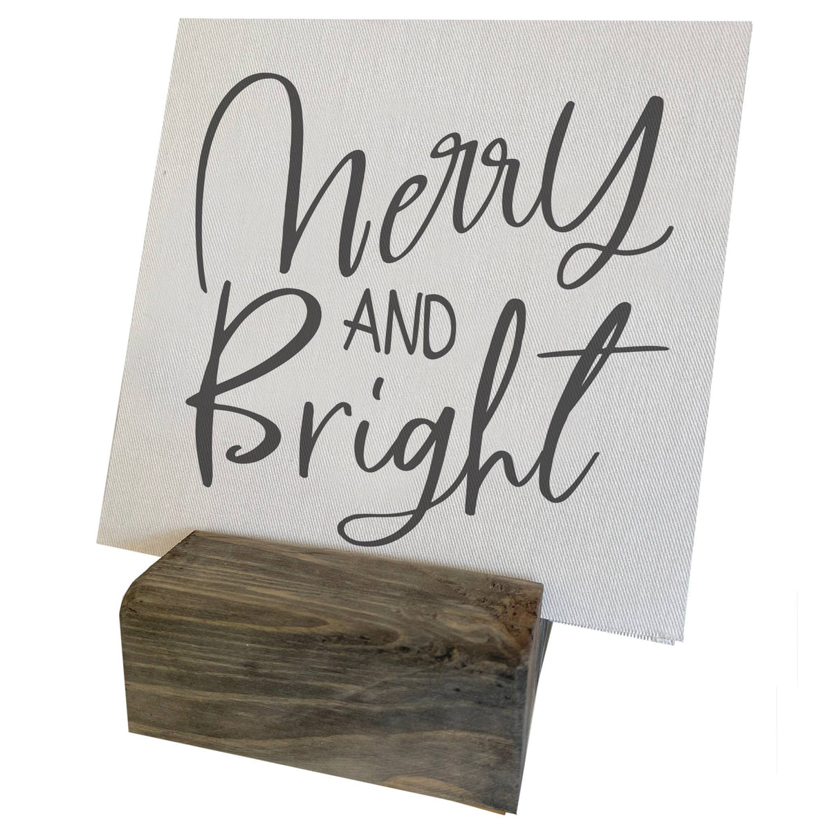 Mini Canvas, Merry and Bright, Christmas Shelf Decor