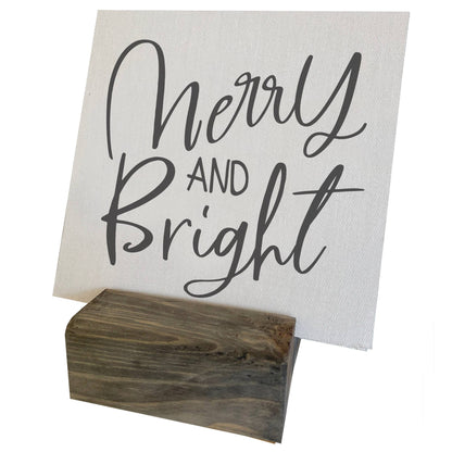 Mini Canvas, Merry and Bright, Christmas Shelf Decor