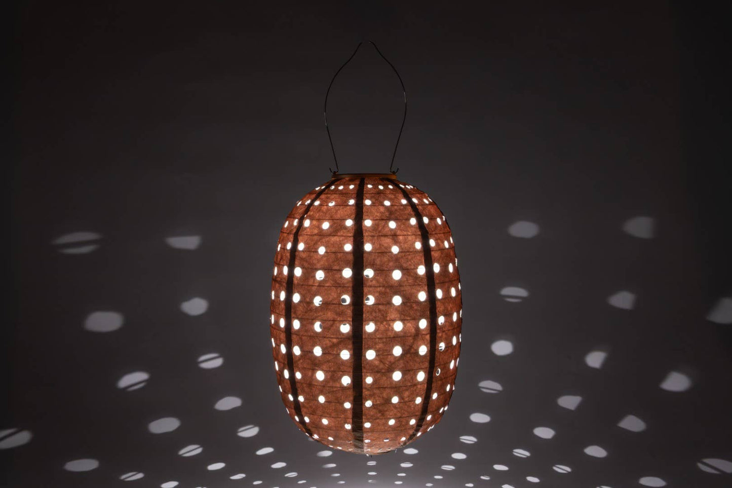 *NEW* Stella Swiss Dot 14" Barrel Solar Lantern -  Copper