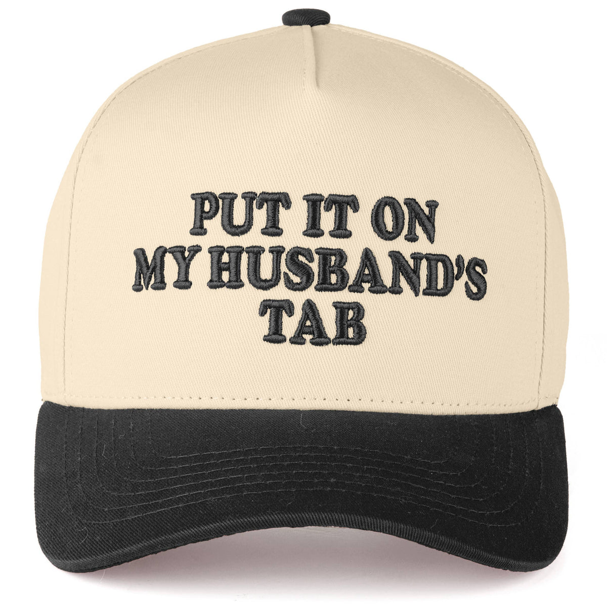 C.C PUT IT ON MY HUSBAND'S TAB Letter Trucker Hat