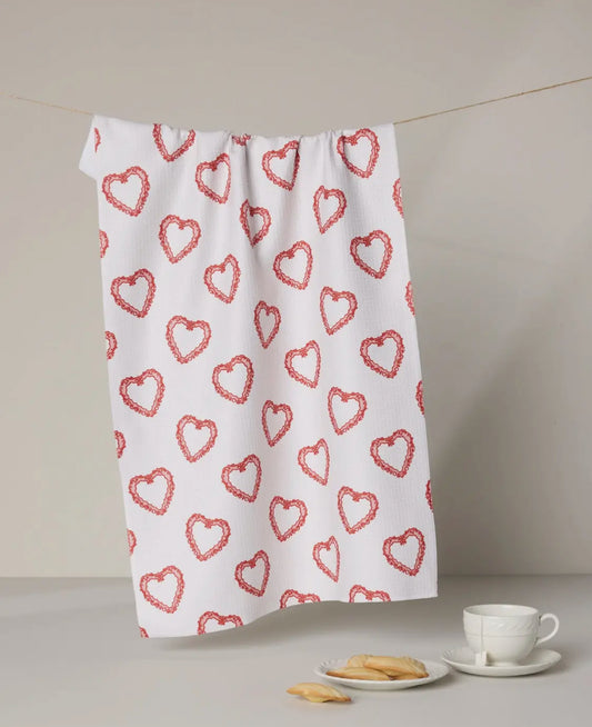 Soft Heart Tea Towel