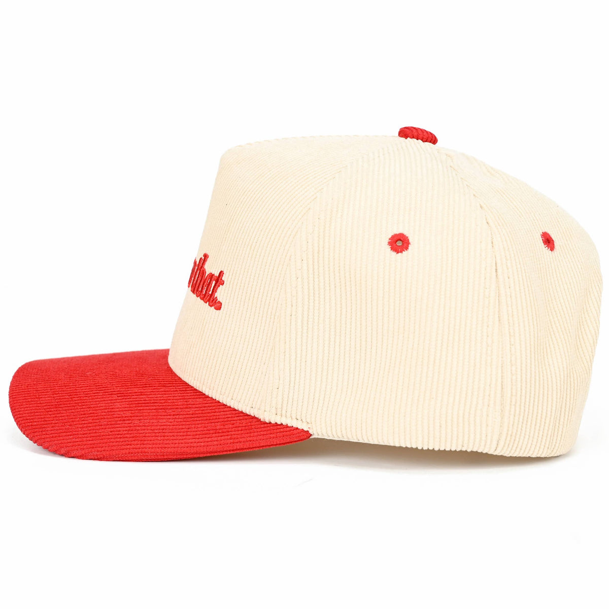 C.C SANTA SAW THAT Letter Corduroy Trucker Cap