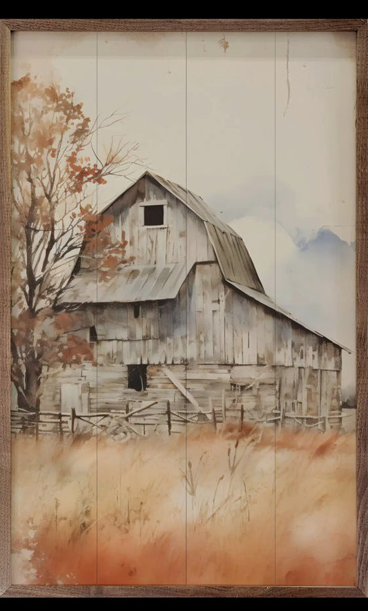 5”x8”x1.5” Rustic Barn