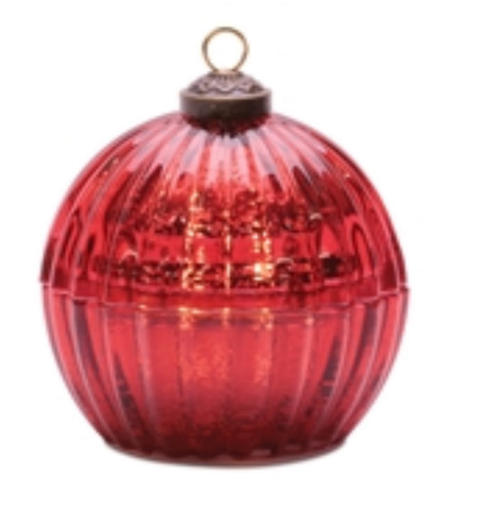 4.25”H Red LED Ornament Candle