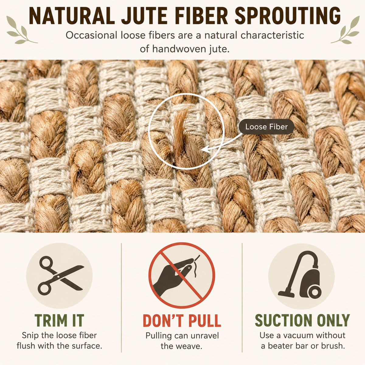 Boucle Jute/Cotton Rug-Natural Jute/Ivory-4'x6'