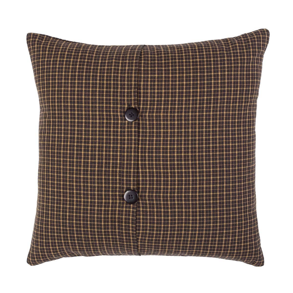 Black Tan Plaid Throw Pillow 16x16 – Kettle Grove