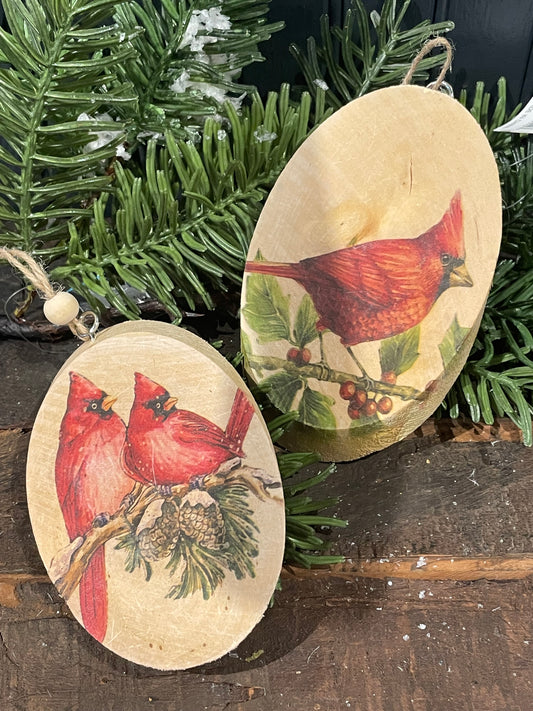 Wood Cardinal Ornament- Styles