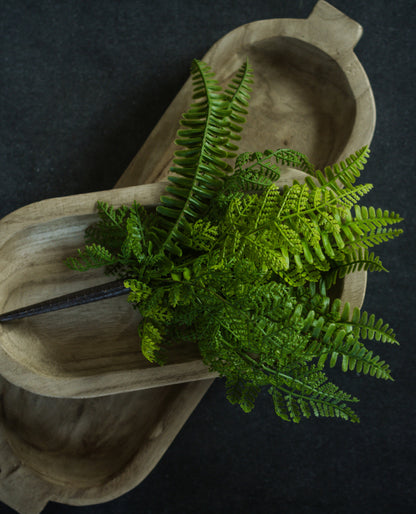 12” Sword Fern & Cedar Bush