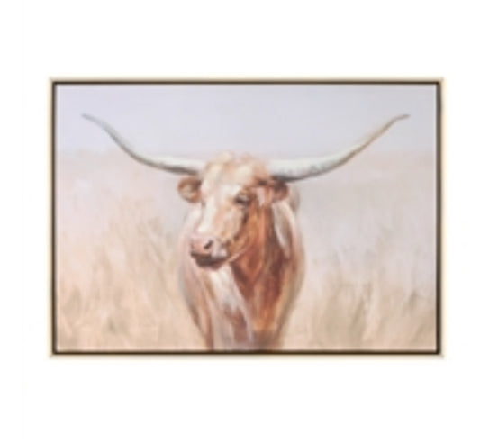 Framed Long Horn Cattle Print