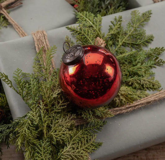 4” Red Kugel Ornament