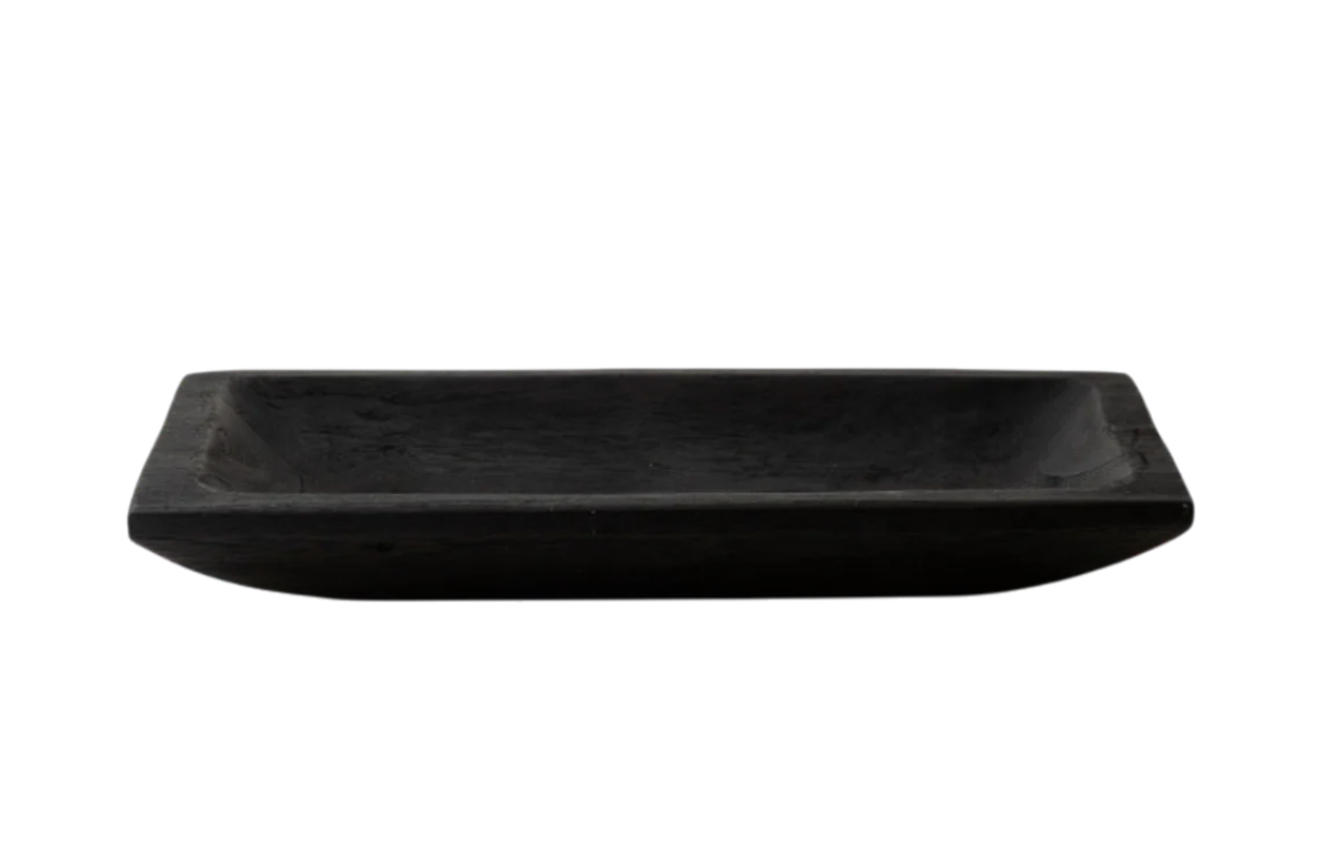 Black Wood Dough Bowl