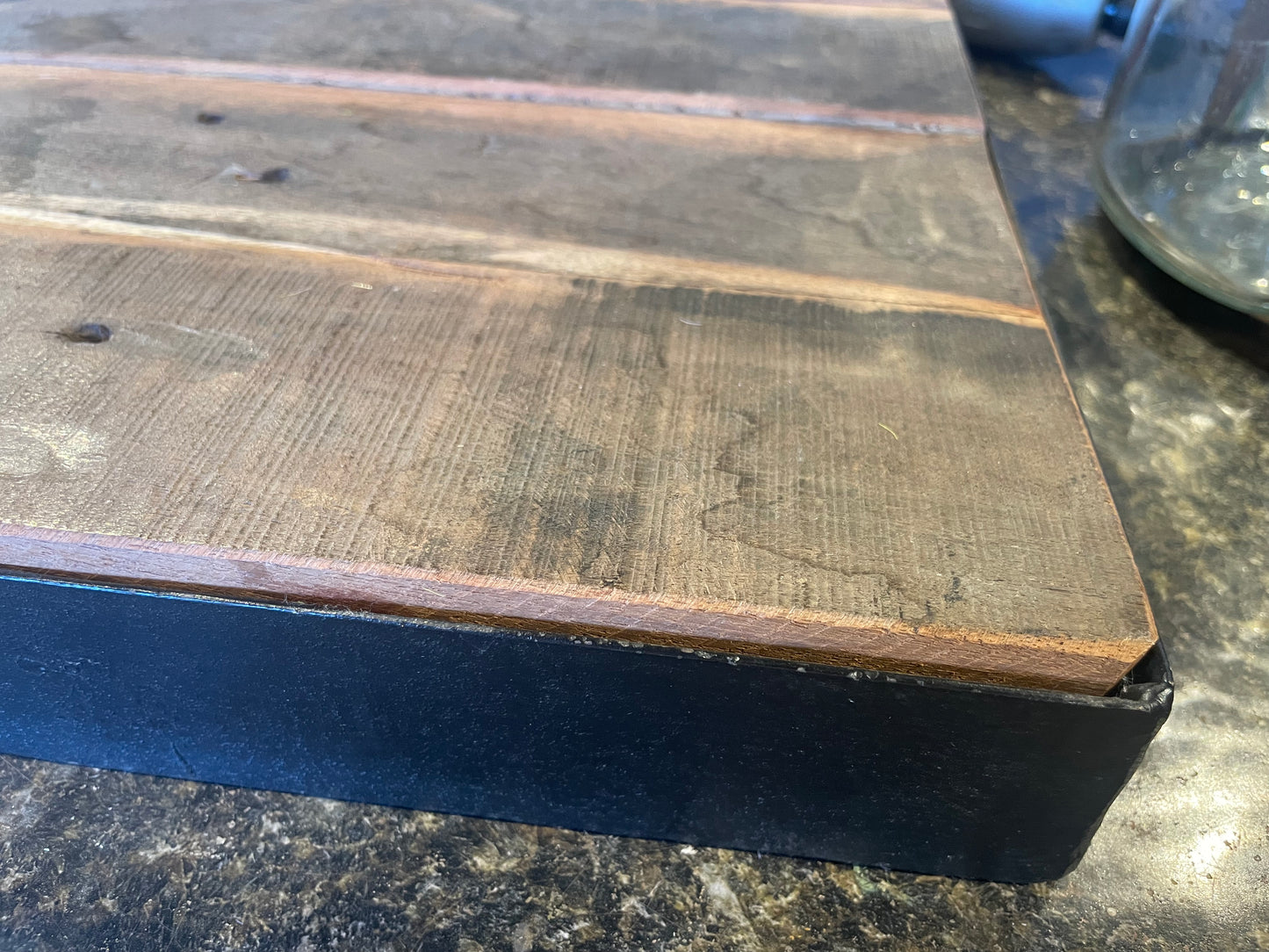 Wood/Metal Square Tray