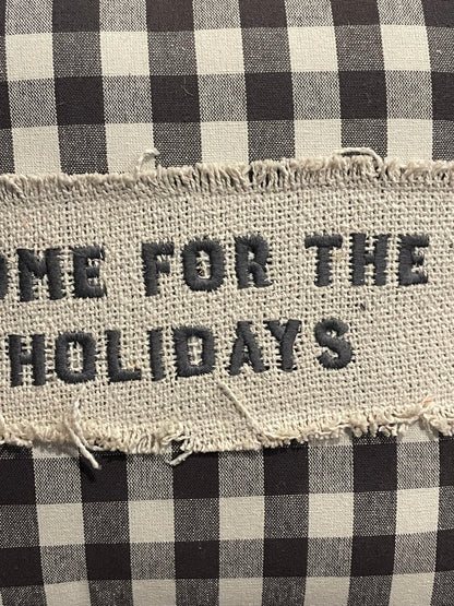 “Home for the Holidays” Plaid Pillow