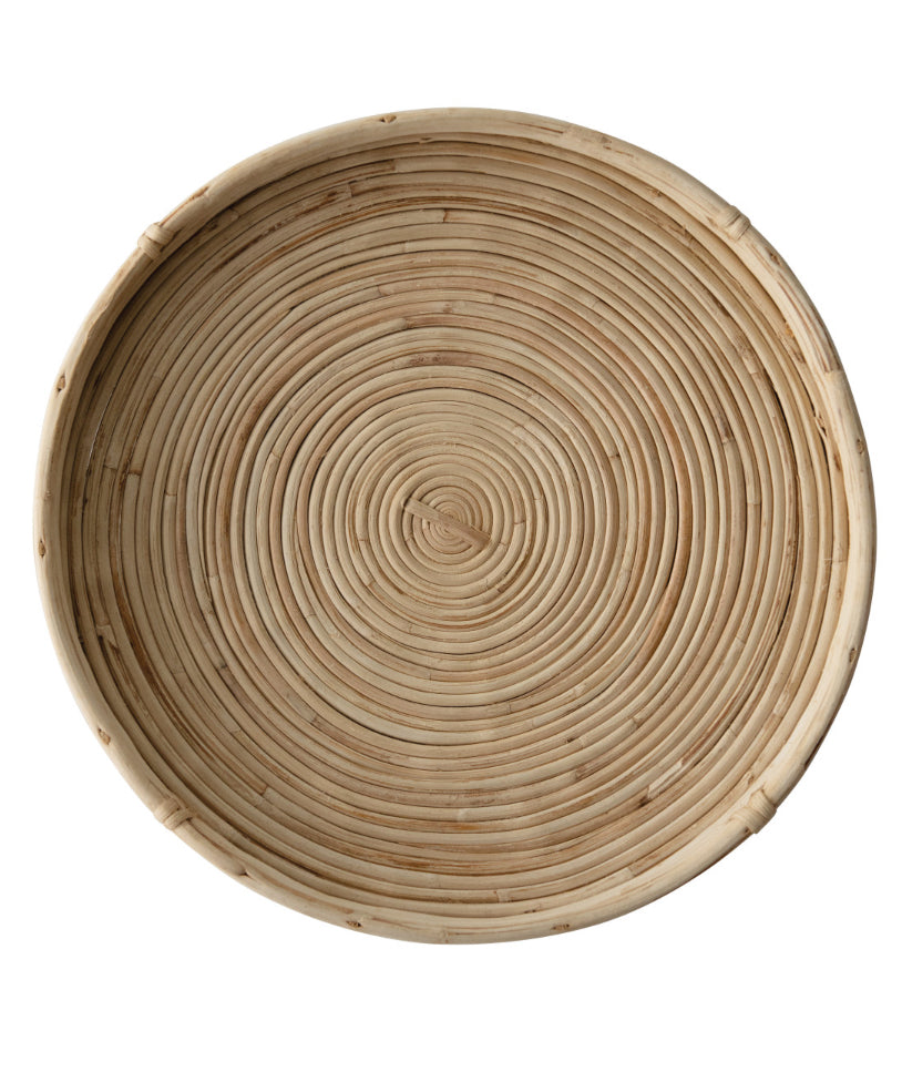 Hand-Woven Cane Tray-Large