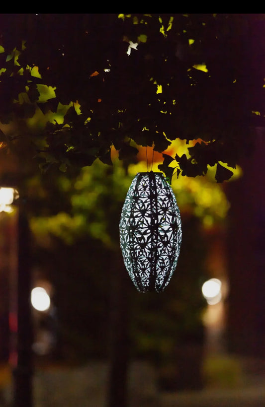 Stella Wildflower Pod 15” Solar Lantern-Sage