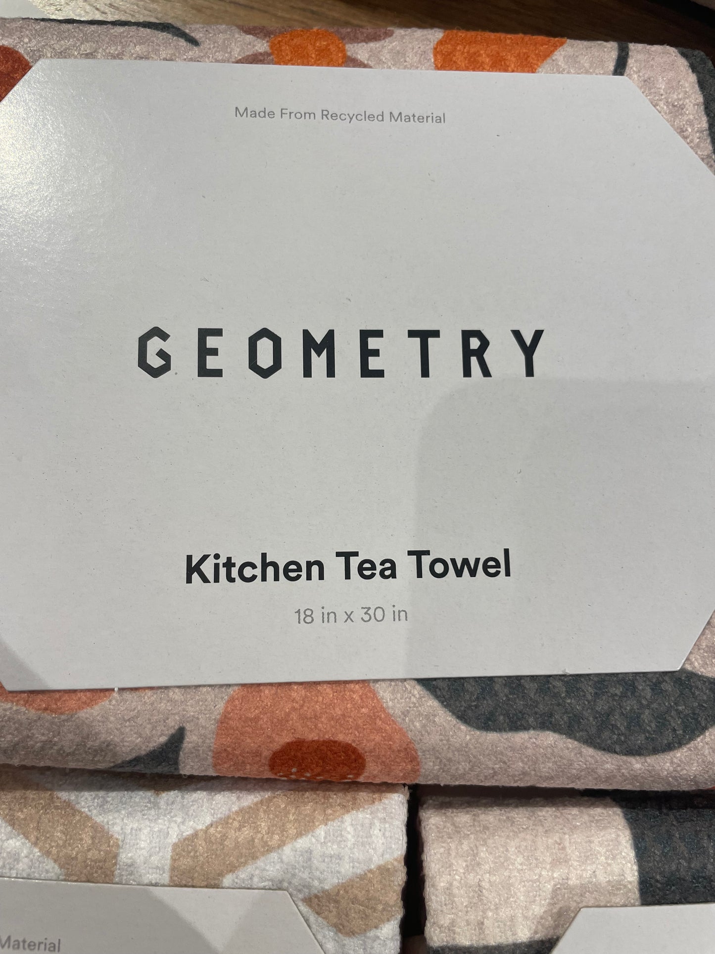 Geometry Autumn Blooms Tea Towel