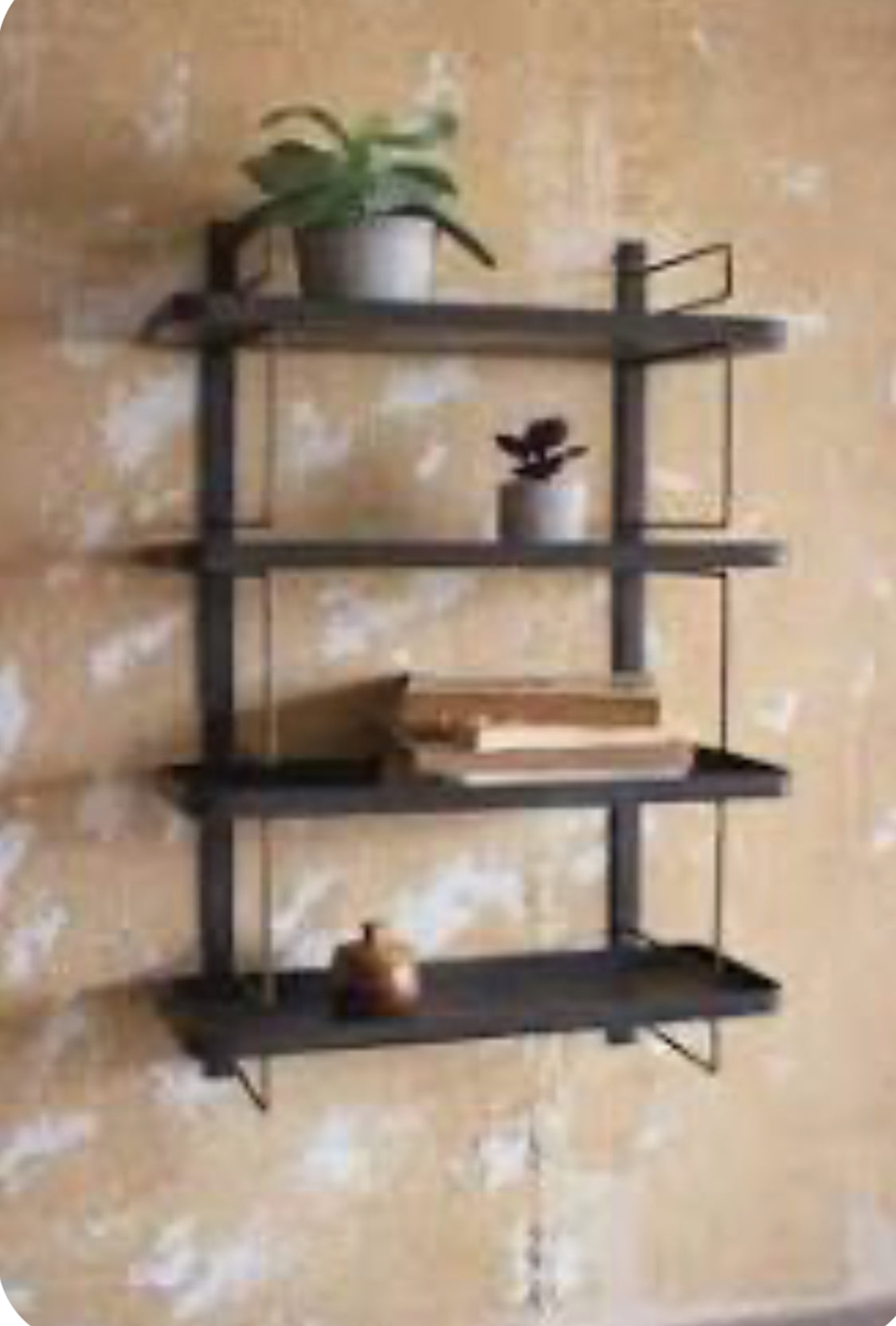 Metal Wall Unit w/4 Shelves