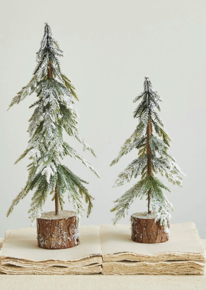 Faux Fir Tree w/Wood Base