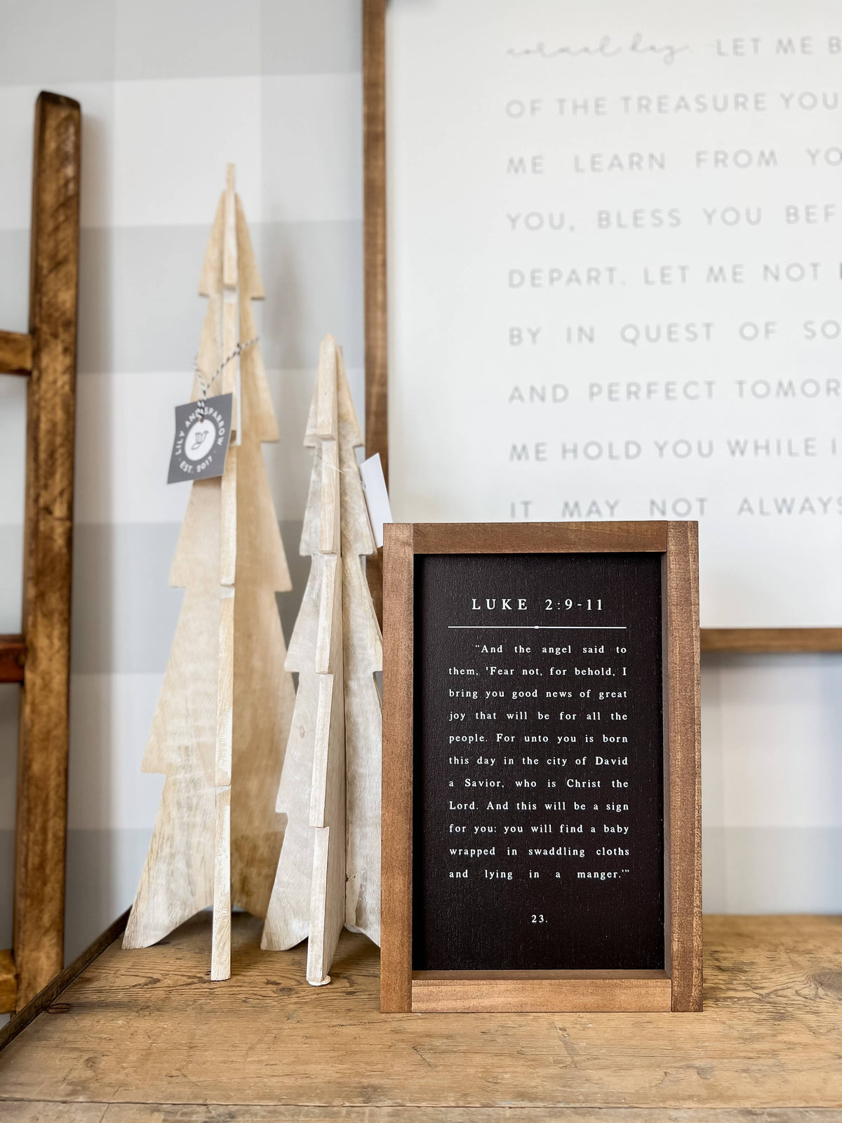 White Luke 2 Book Page | Christmas Wall Decor Christmas Home Decor