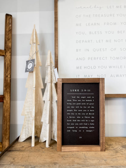 White Luke 2 Book Page | Christmas Wall Decor Christmas Home Decor