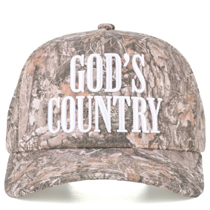 C.C GOD'S COUNTRY Letter on Two Tone Trucker Hat