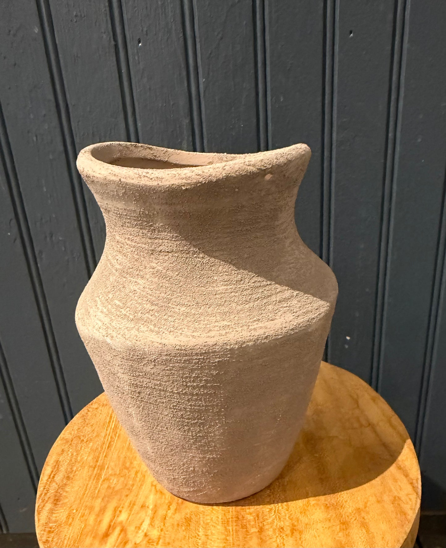6” Wide Mouth Earthen Vase
