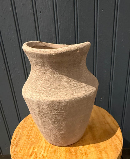 6” Wide Mouth Earthen Vase