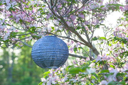 Stella Globe 8" Solar Lantern - Metallic Blue