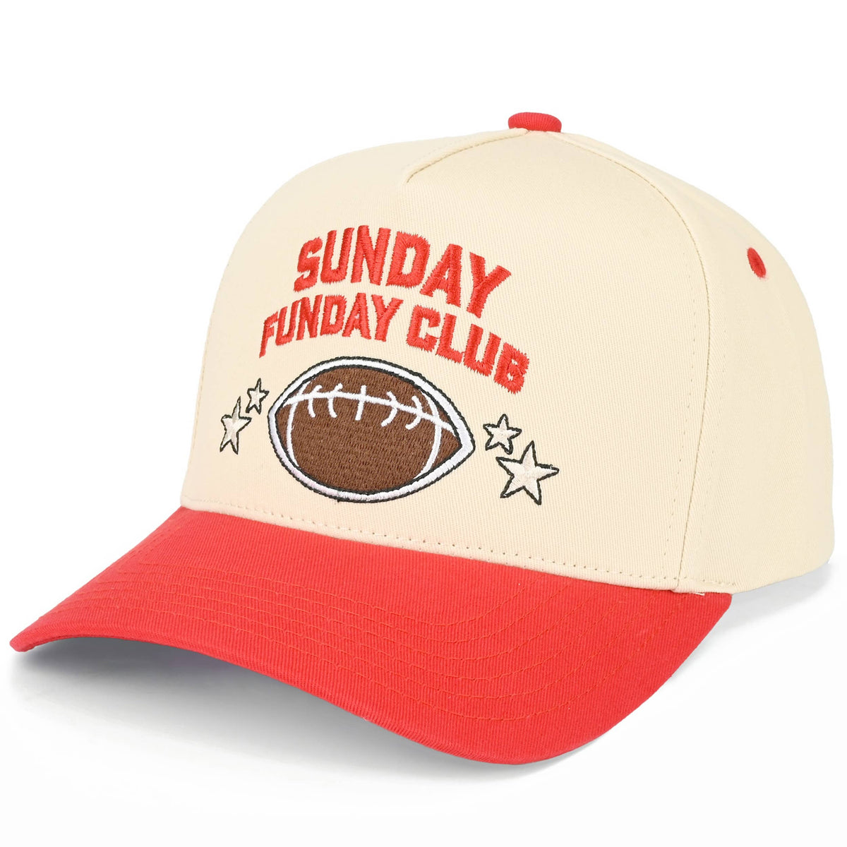 C.C SUNDAY FUNDAY CLUB Letter on Two Tone Trucker Hat