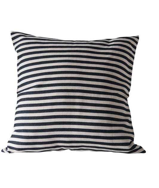 26” Woven Cotton Striped Pillow