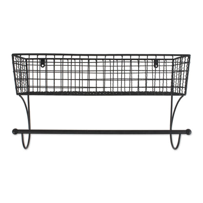 Large Black Farmhouse Towel Rack