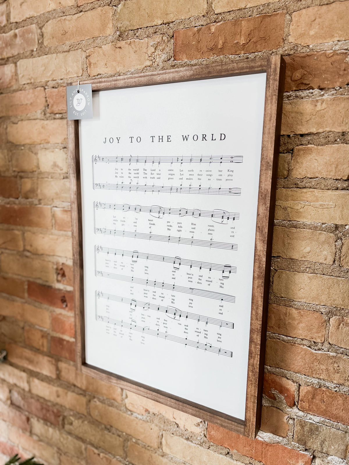 Joy to the World Hymn | Christmas Wall Decor Made in the USA