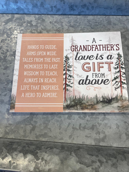 A Gift from above Keepsake Card-Grandfather