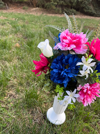 Custom Cemetery Silk Arrangement