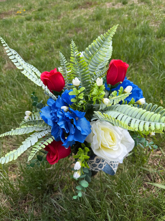Custom Cemetery Silk Arrangement