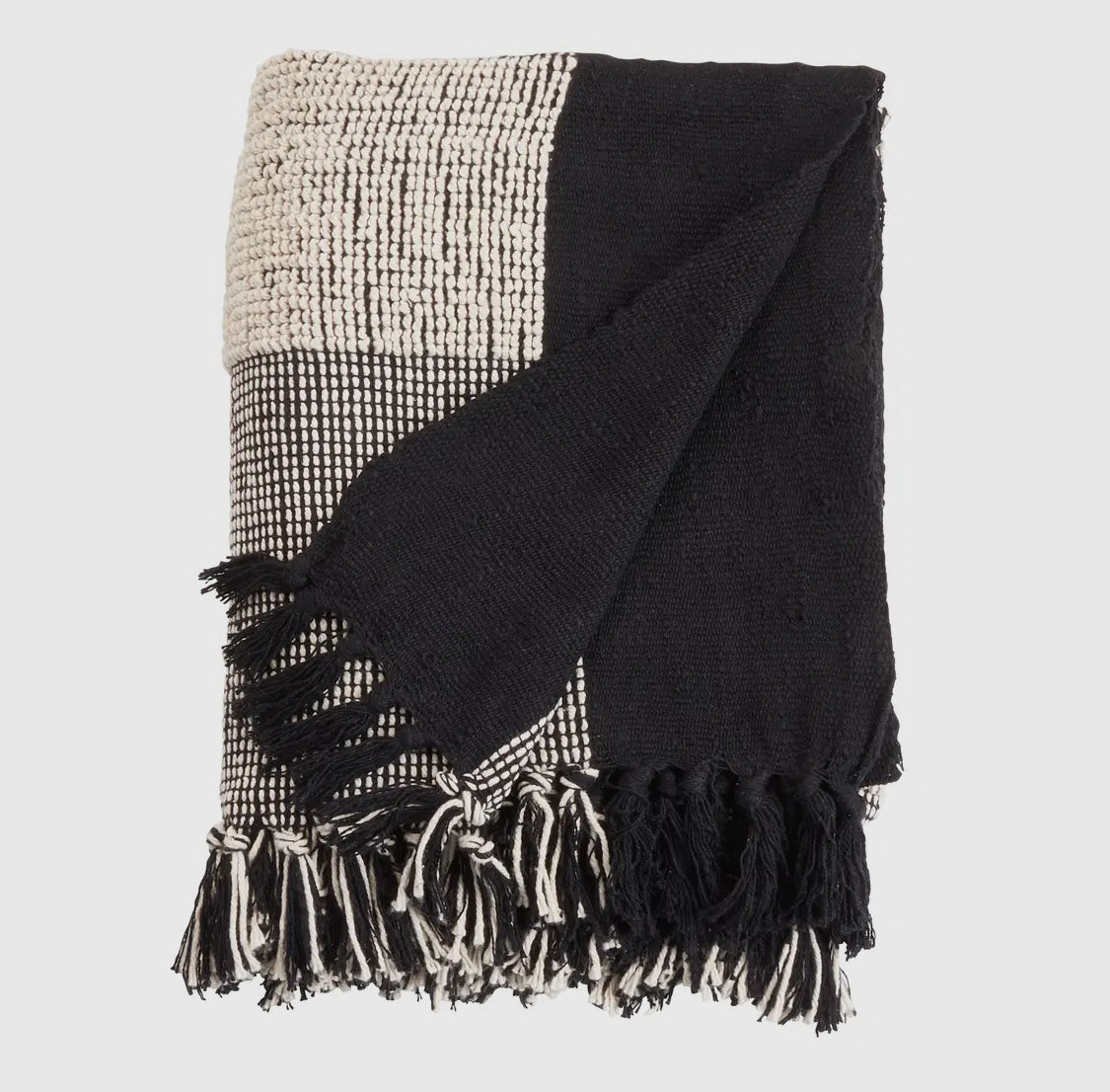 Black & White Striped Throw Blanket