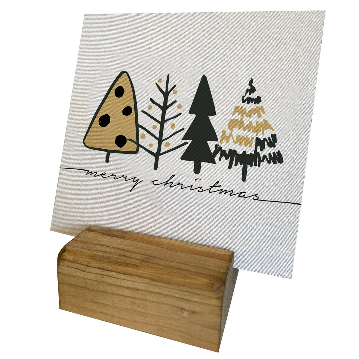 Mini Canvas, Christmas Retro Trees, Holiday Shelf Decor