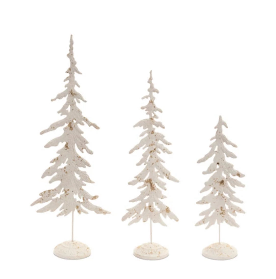 White Metal Distressed Tree-Med