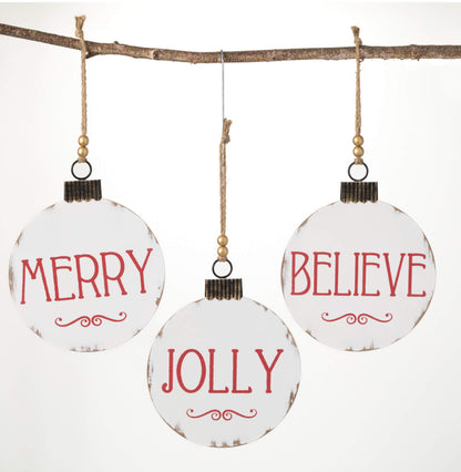 “Jolly” Text Ornament