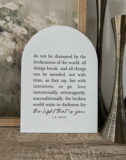 7”x10” Do Not Be Dismayed Arch