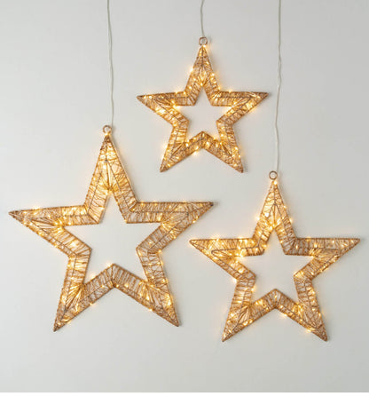 Gold Lighted Star-Sm