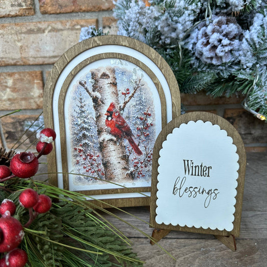 Birch Tree Cardinal | Coordinating Set