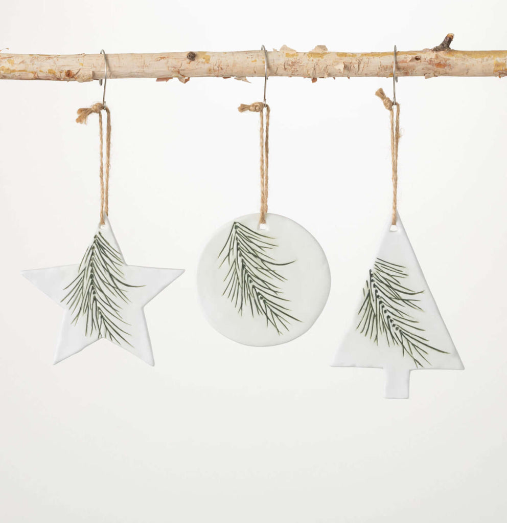 Pine Icon Ornament-3 Assorted
